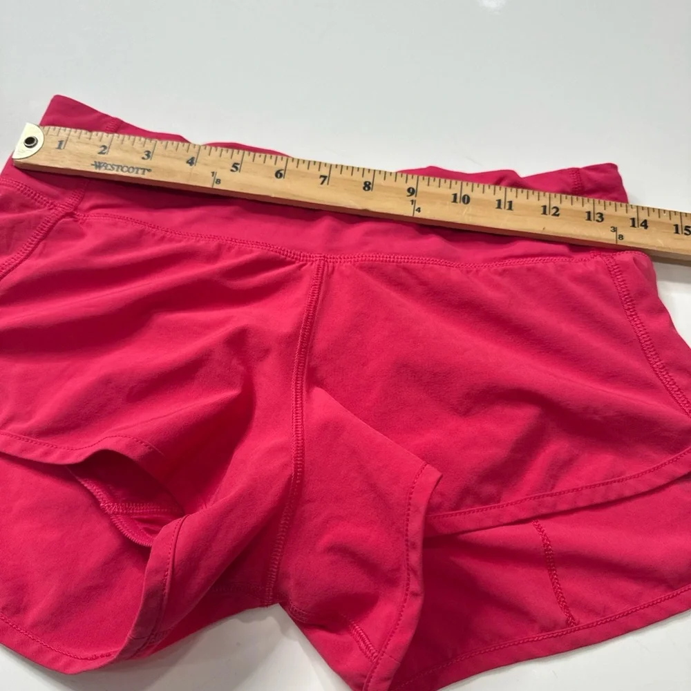 Lululemon Athletica Fuschia Active Mini Shorts Sz 4 A010126 - Picture 5 of 6